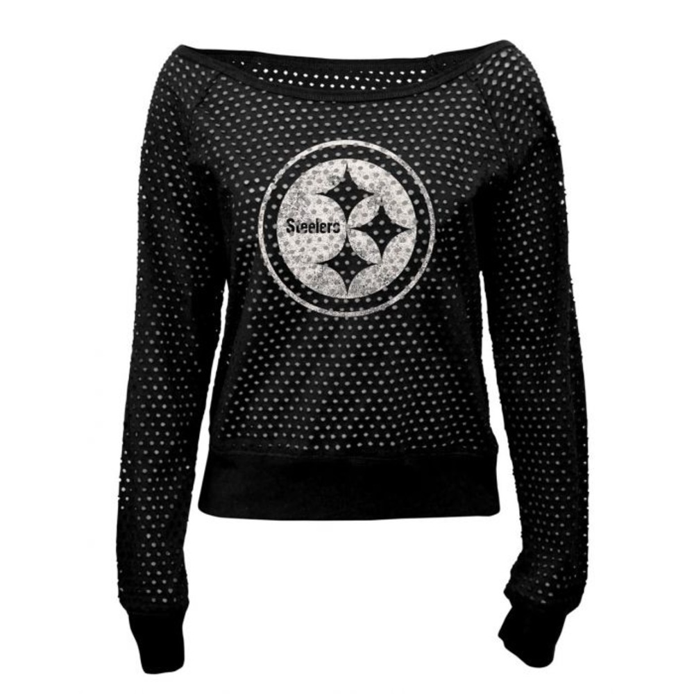Pittsburgh Steelers Women's Holy Mesh Top.